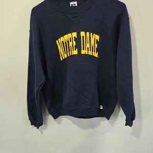 Vintage 90s Russel Athletic NCAA Notre Dame YOUTH Large Made In The USA Crewneck